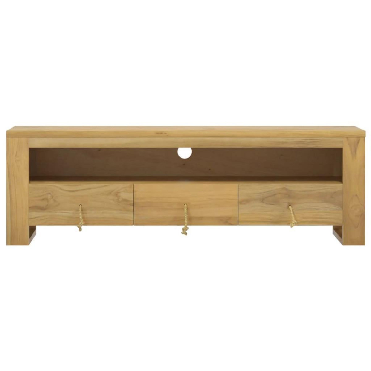 VIDAXL Meuble TV 110x30x35 cm Bois de teck solide