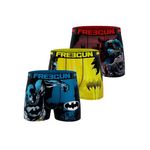 FREEGUN Lot de 3 boxers enfant DC Comics. Coloris disponibles : Bleu