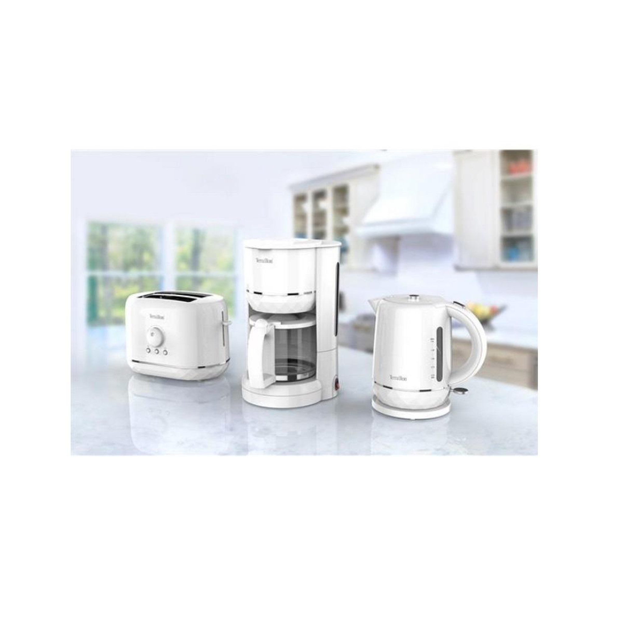 Voir la diapositive 2 : Terraillon Bouilloire sans fil 1.5l 2200w blanc - 15351
