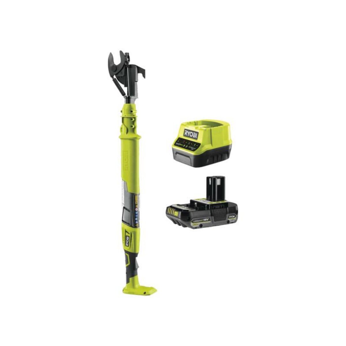Ryobi Pack RYOBI Coupe-branches OLP1832BX - 18V One+ - 1 Batterie 2.0Ah - 1 Chargeur rapide