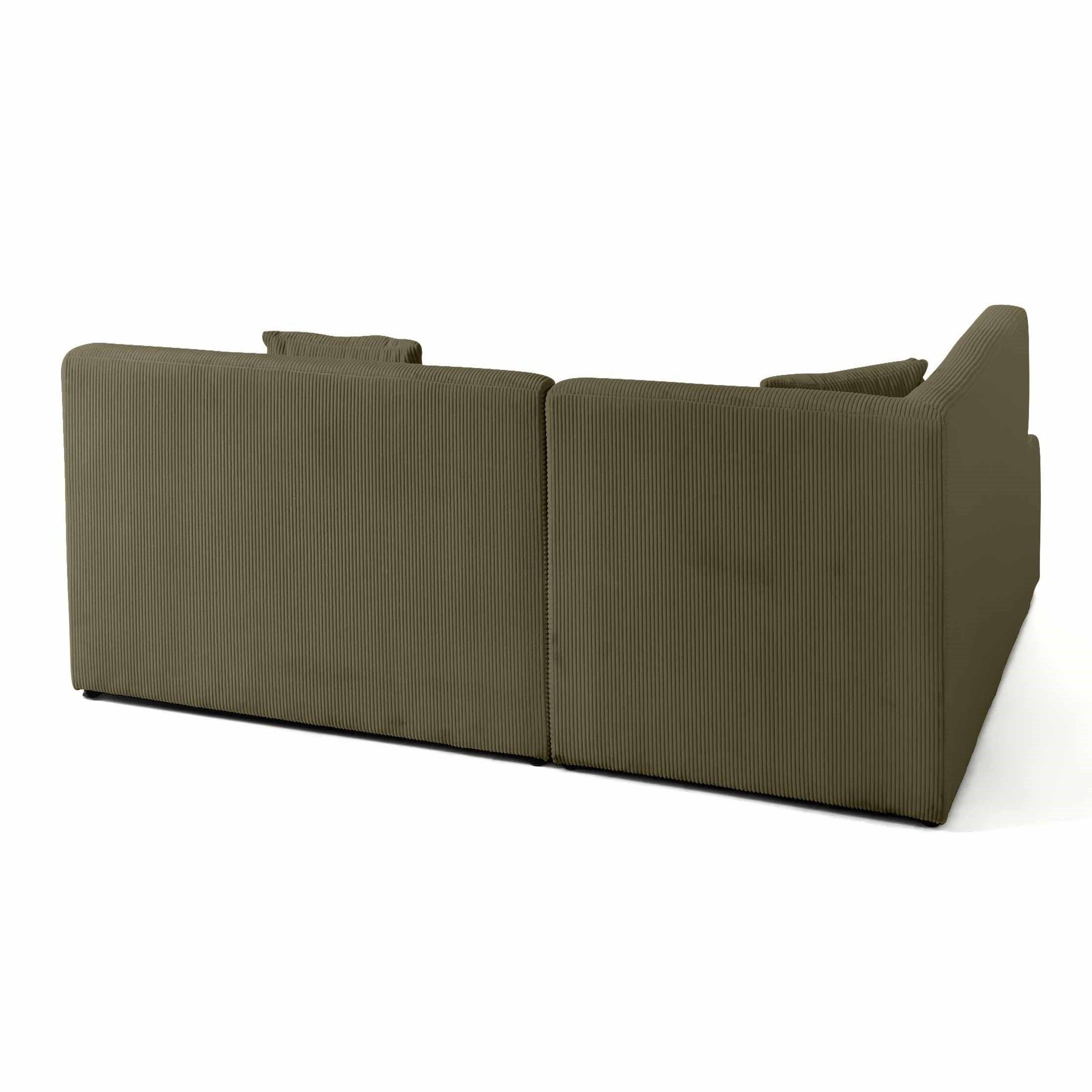 Voir la diapositive 4 : LISA DESIGN Onyx - canapé modulable d'angle gauche - 5 places - en velours côtelé