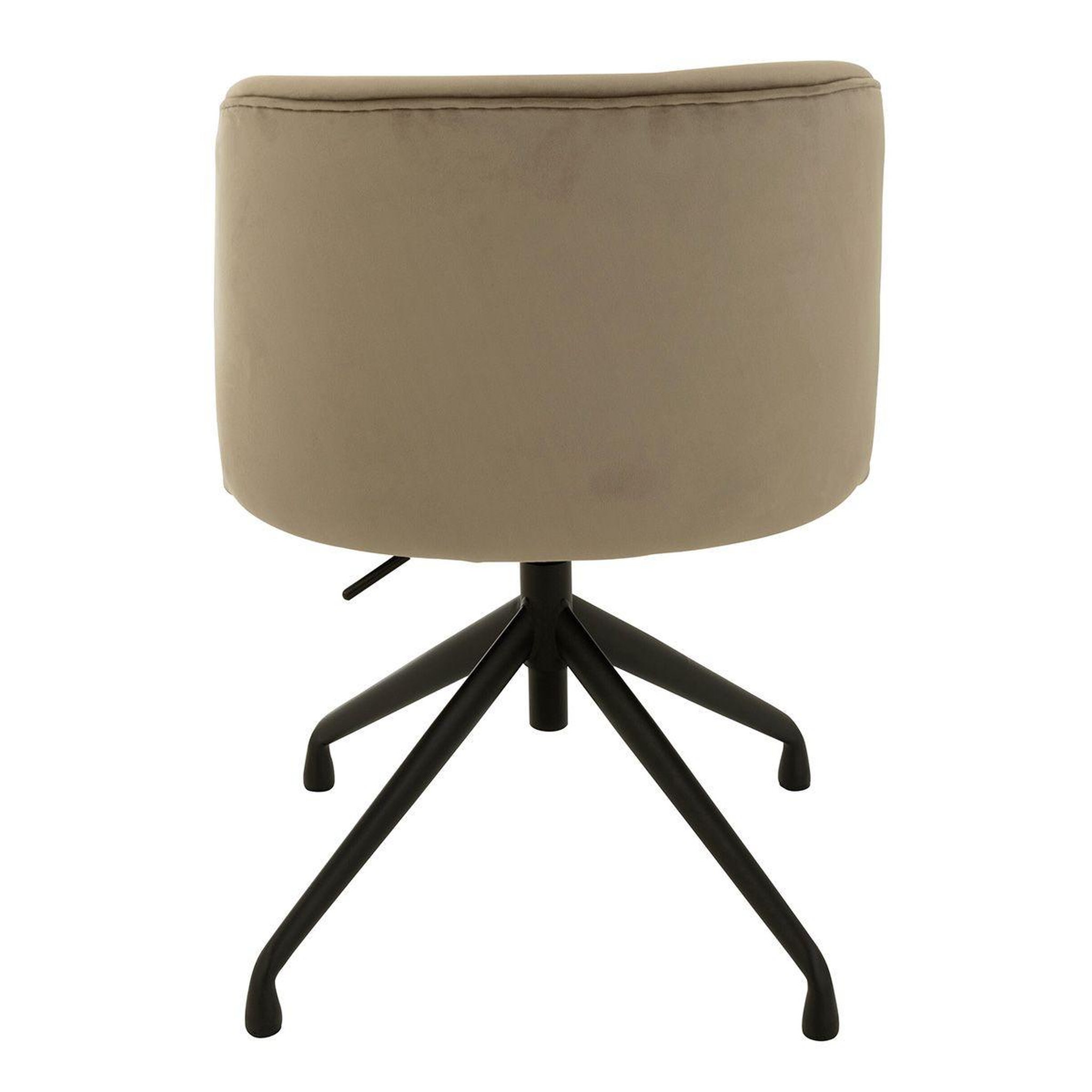 Voir la diapositive 4 : J-LINE Chaise pivotante en velours  gena  78-83cm gris foncé