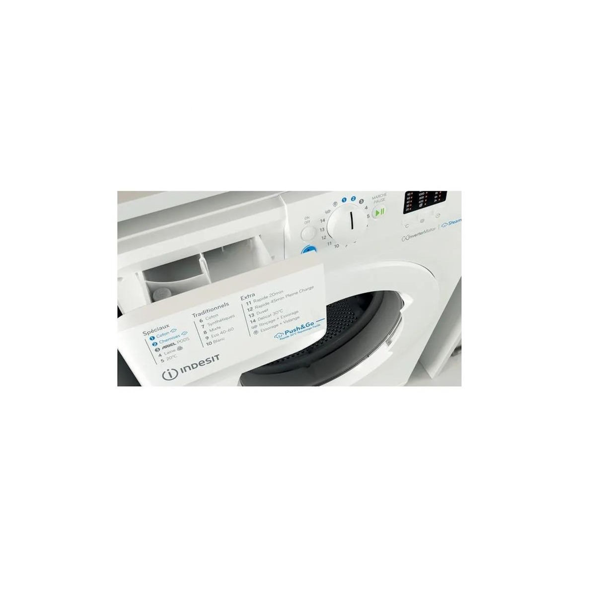 Indesit Lave-linge frontal 8kg 1200 tours/min - BWA81295XWVFR
