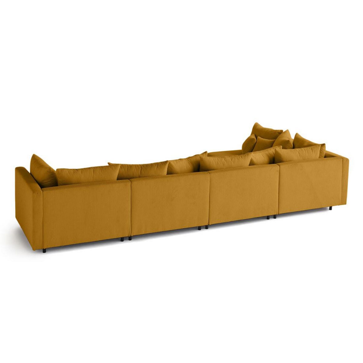 LISA DESIGN Edinburg - canapé modulable d'angle réversible 5 places - en velours côtelé