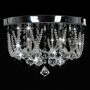 VIDAXL Plafonnier avec perles de cristal Argente Rond 4 ampoules G9