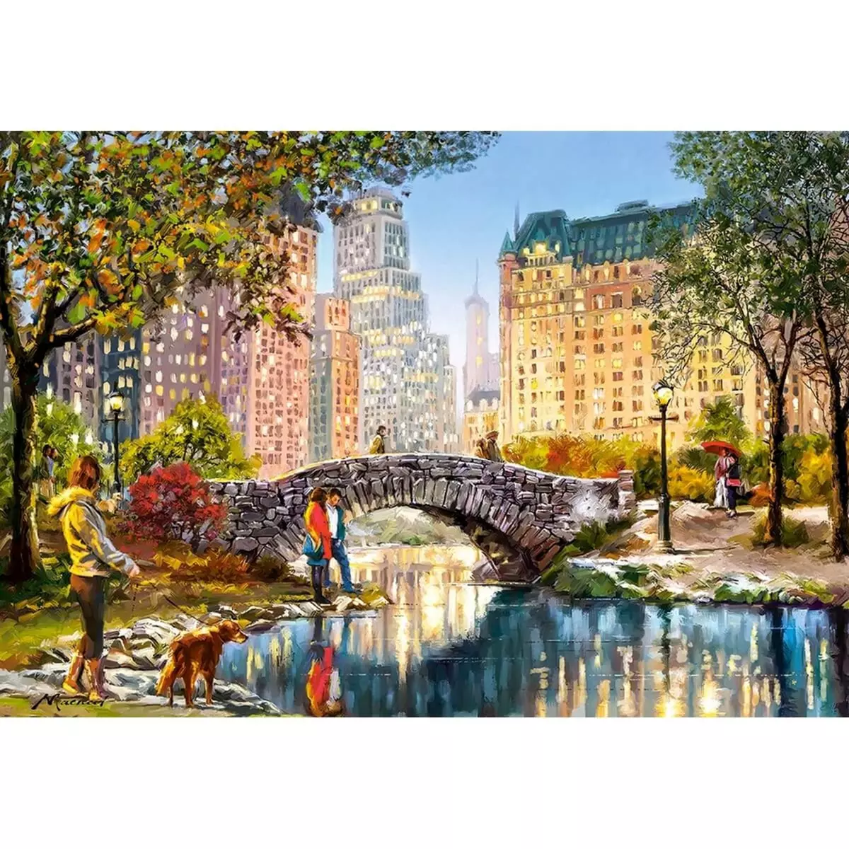Castorland Puzzle 1000 pièces : Marche en soirée dans Central Park