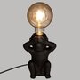 ATMOSPHERA Lampe socle céramique singe yeux noir H17