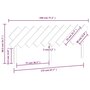 Voir la diapositive 6 : VIDAXL Tete de lit 196x3x80,5 cm Bois massif de pin