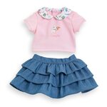 Corolle T-Shirt et Jupe à volants Week-end à Paris pour poupon 36 cm