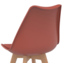 Voir la diapositive 6 : ID MARKET Lot de 6 chaises scandinaves SARA mix color terracotta x3 et beige x3