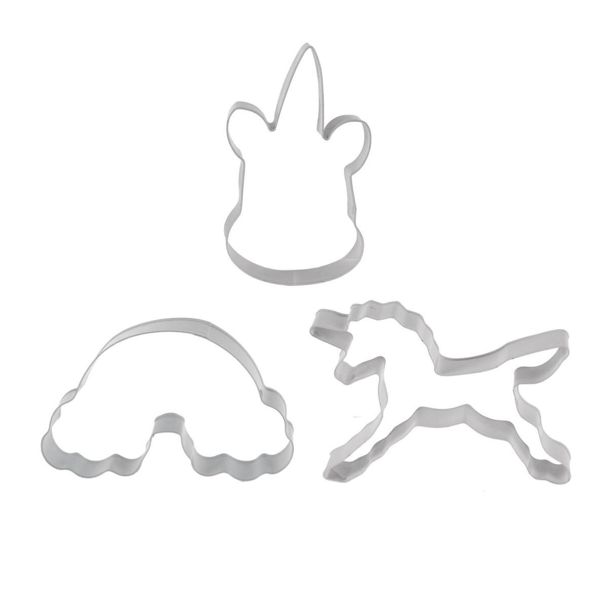 Lily Cook Lot de 3 emporte-pièces  licorne  12cm argent