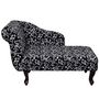 Voir la diapositive 2 : VIDAXL Chaise longue Noir et blanc Tissu