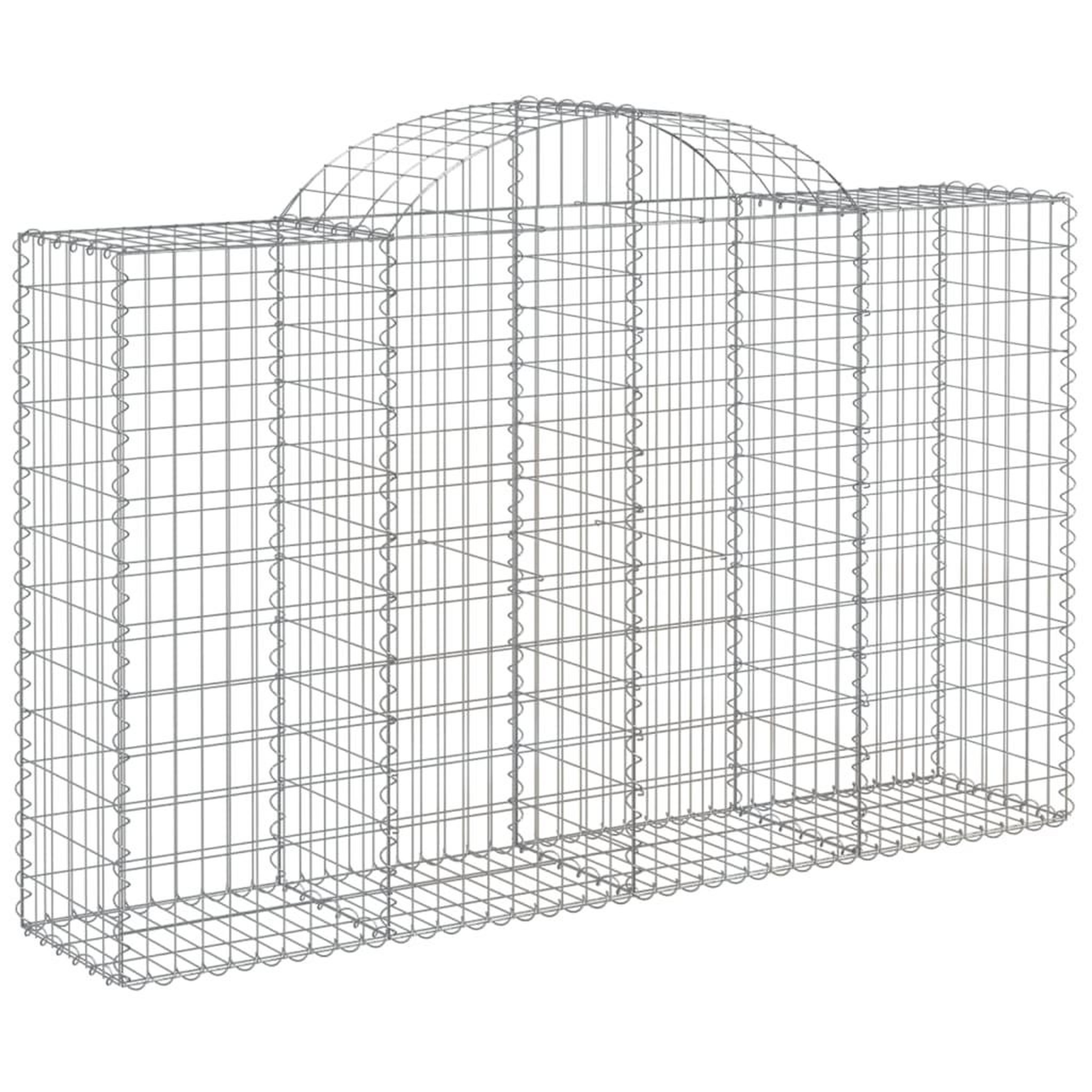 Voir la diapositive 3 : VIDAXL Paniers a gabions arques 40 pcs 200x50x120/140 cm Fer galvanise