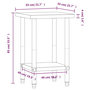 Voir la diapositive 6 : VIDAXL Table de travail de cuisine 55x55x85 cm acier inoxydable