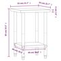 Voir la diapositive 6 : VIDAXL Table de travail de cuisine 55x55x85 cm acier inoxydable