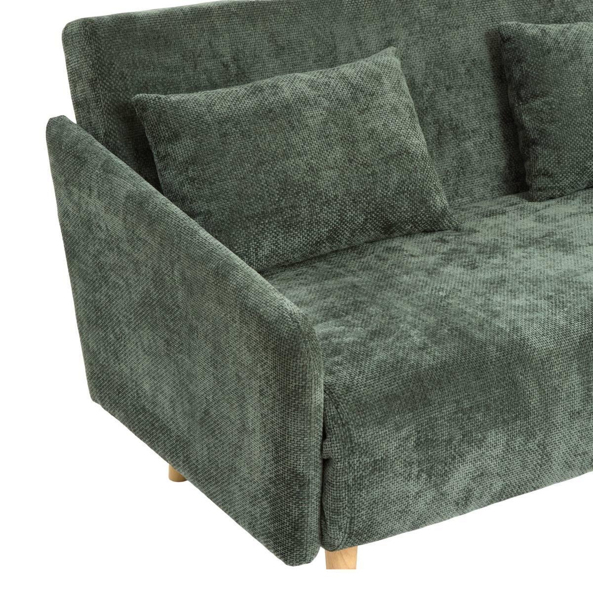 Voir la diapositive 6 : ATMOSPHERA Canapé Convertible 2 Places  Milo  155cm Vert Cèdre