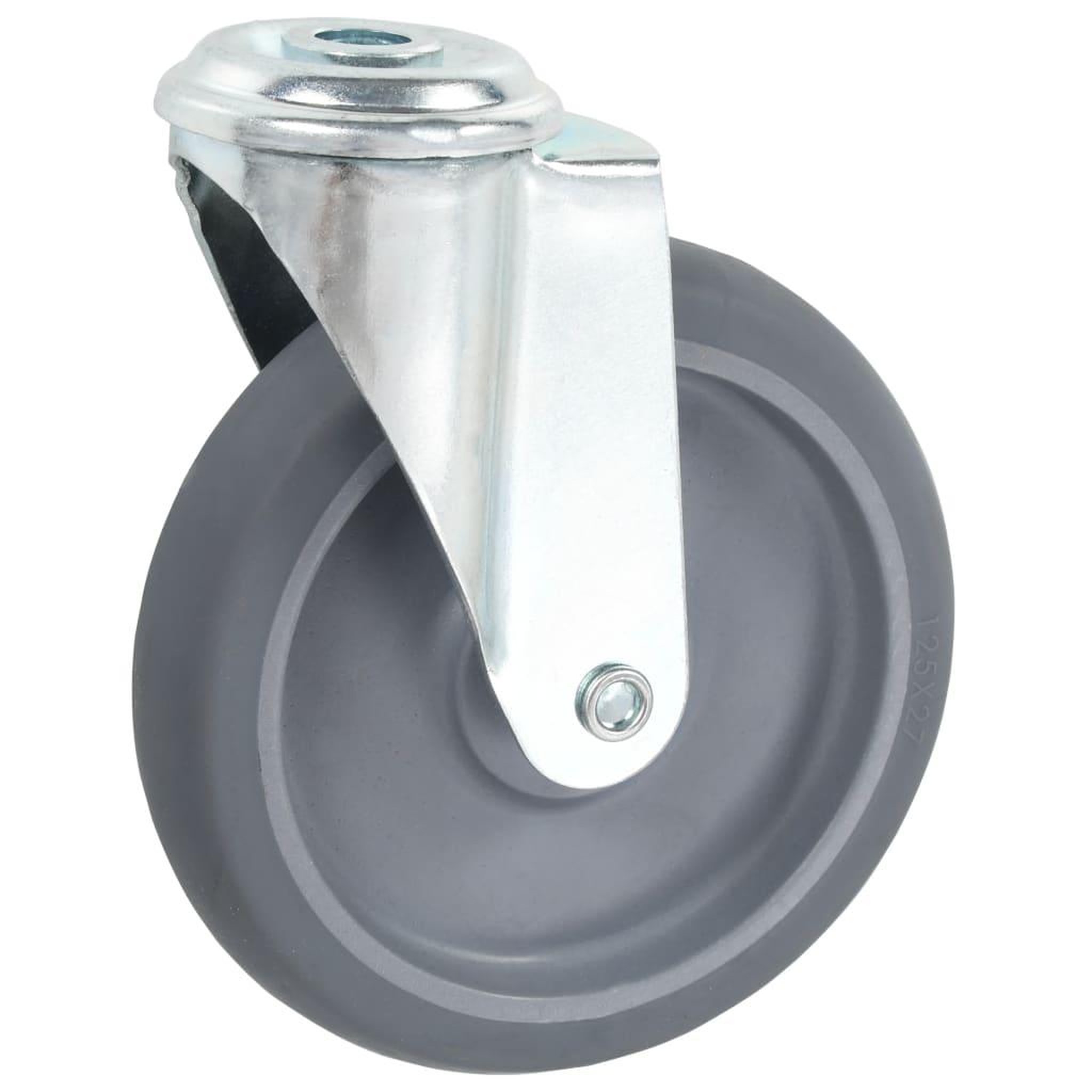 Voir la diapositive 3 : VIDAXL 8 pcs Roulettes pivotantes a trou de boulon 125 mm