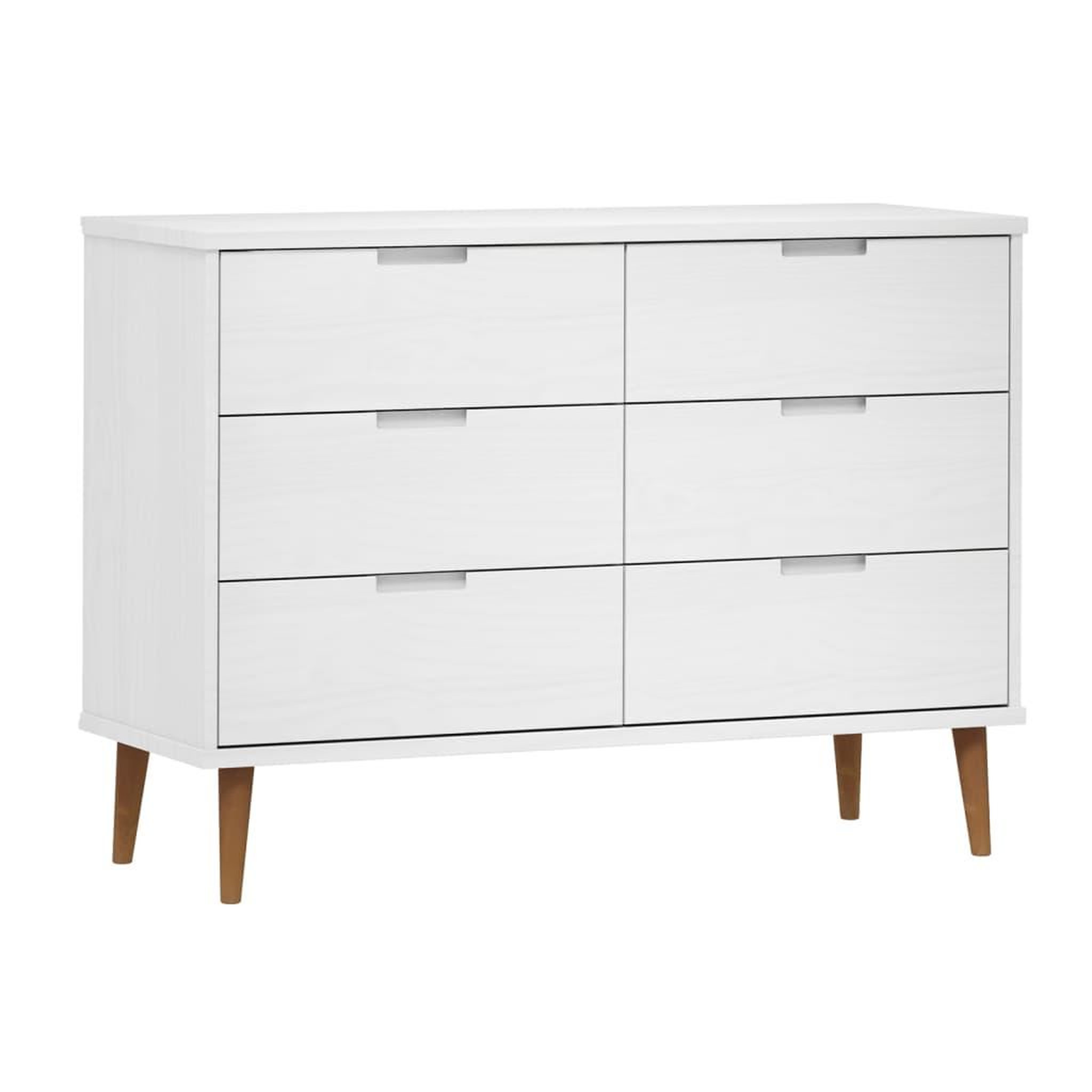 Voir la diapositive 2 : VIDAXL Commode MOLDE Blanc 113x40x80 cm Bois de pin massif