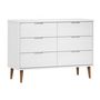 Voir la diapositive 2 : VIDAXL Commode MOLDE Blanc 113x40x80 cm Bois de pin massif