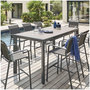 Voir la diapositive 2 : HESPERIDE Table haute de jardin extensible Evasion en aluminium - 8 Places