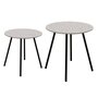 Voir la diapositive 1 : Paris Prix Lot de 2 Tables d'Appoint Design  Pluton  48cm Gris