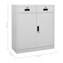 Voir la diapositive 6 : VIDAXL Armoire de bureau Gris clair 90x40x102 cm Acier