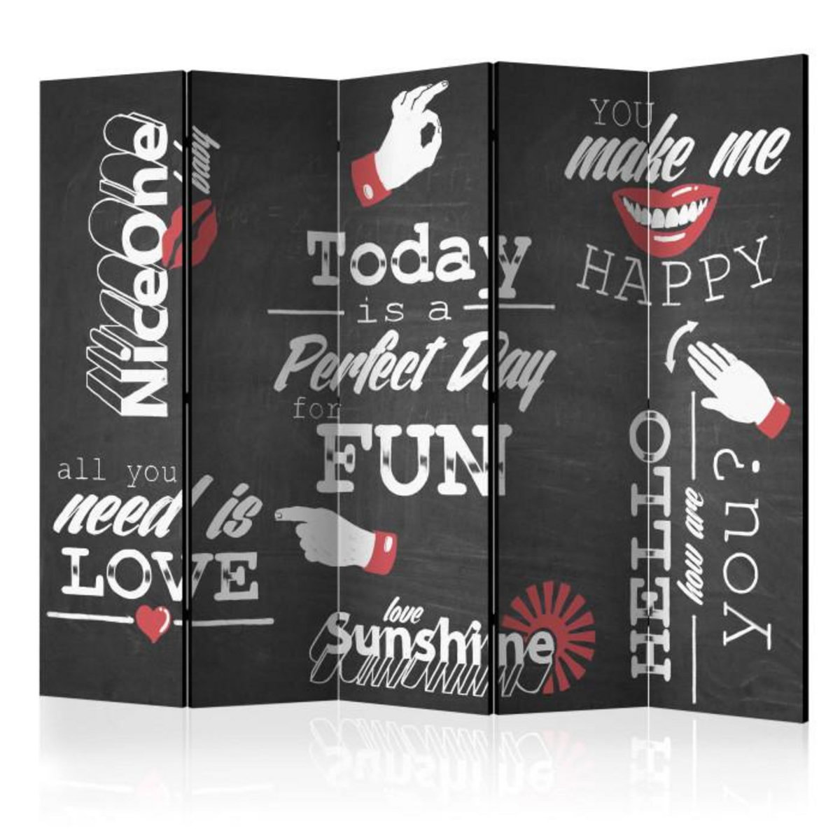 Paris Prix Paravent 5 Volets  Perfect Day  172x225cm