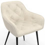 Voir la diapositive 6 : ID MARKET Lot de 2 chaises de salle à manger, fauteuils de table capitonnés LYA velours beige