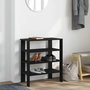 Voir la diapositive 1 : VIDAXL Etagere a chaussures noir 61x32x70 cm bois d'ingenierie