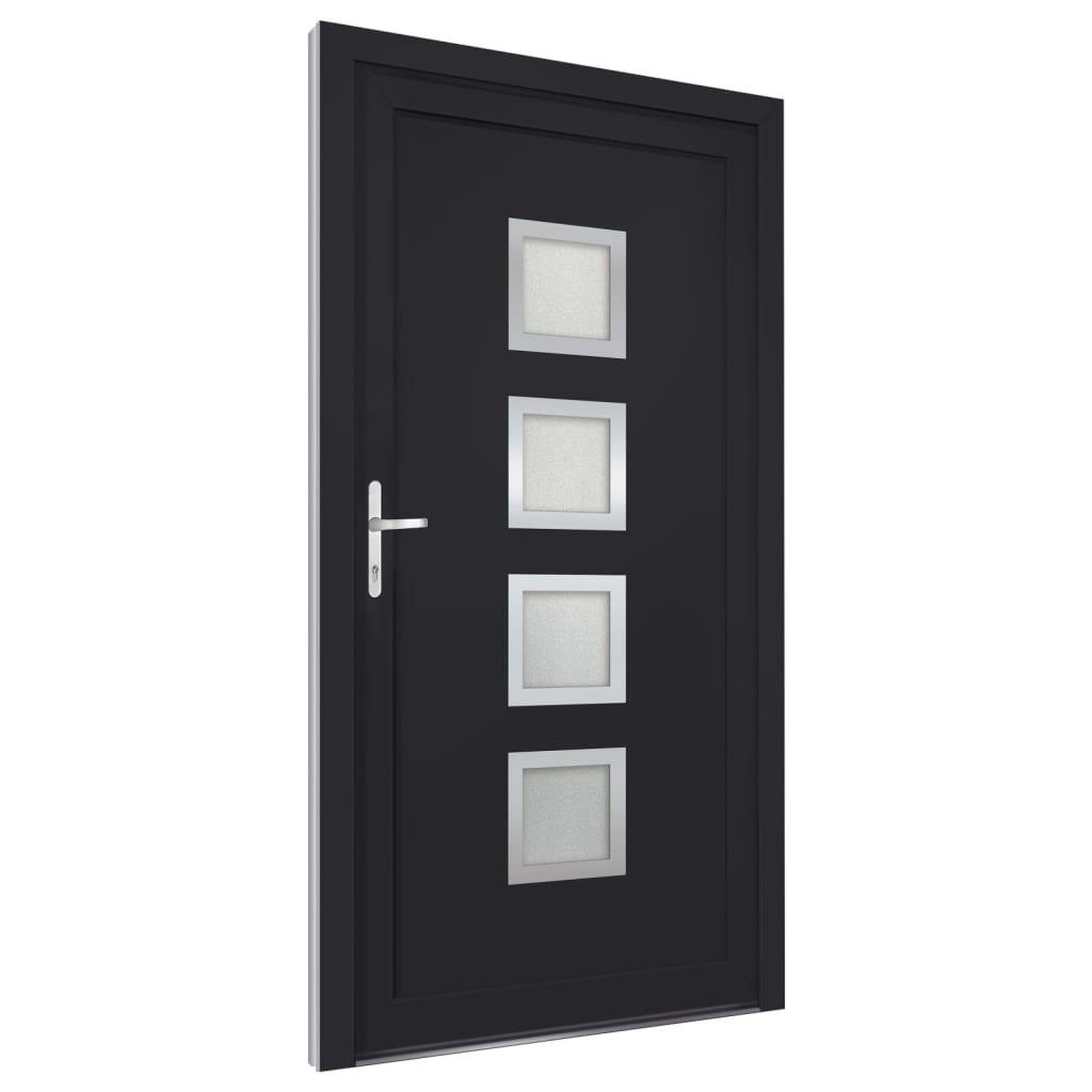 Voir la diapositive 4 : VIDAXL Porte d'entree anthracite 108x200 cm PVC