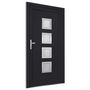 Voir la diapositive 4 : VIDAXL Porte d'entree anthracite 108x200 cm PVC