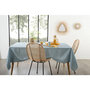 Voir la diapositive 4 : ATMOSPHERA Nappe anti-tache ethnique Tikal - L. 240 x l . 140 cm - Bleu