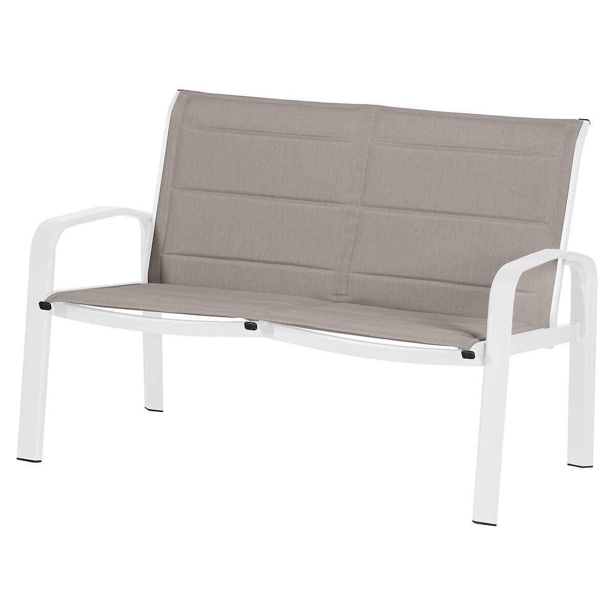 HESPERIDE Salon de jardin en aluminium Elyn 4 places Noisette/Blanc - 4 places - Hespéride