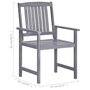 Voir la diapositive 6 : VIDAXL Chaises de jardin et coussins lot de 4 Gris Bois acacia massif
