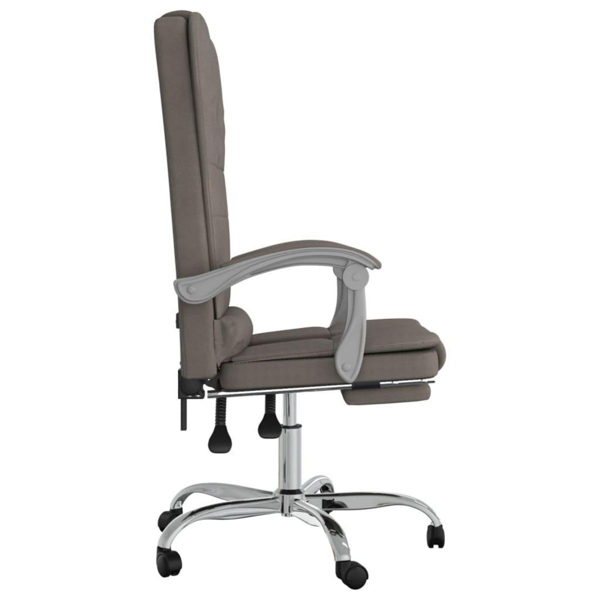 VIDAXL Fauteuil de massage inclinable de bureau Taupe Tissu