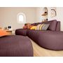 Voir la diapositive 4 : LISA DESIGN Santorini - canapé modulable d'angle gauche + pouf - 5 places - en tissu texturé