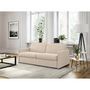 Voir la diapositive 1 : Canapé convertible 140 cm  système couchage express 3 places en tissu Gris clair ALICE 