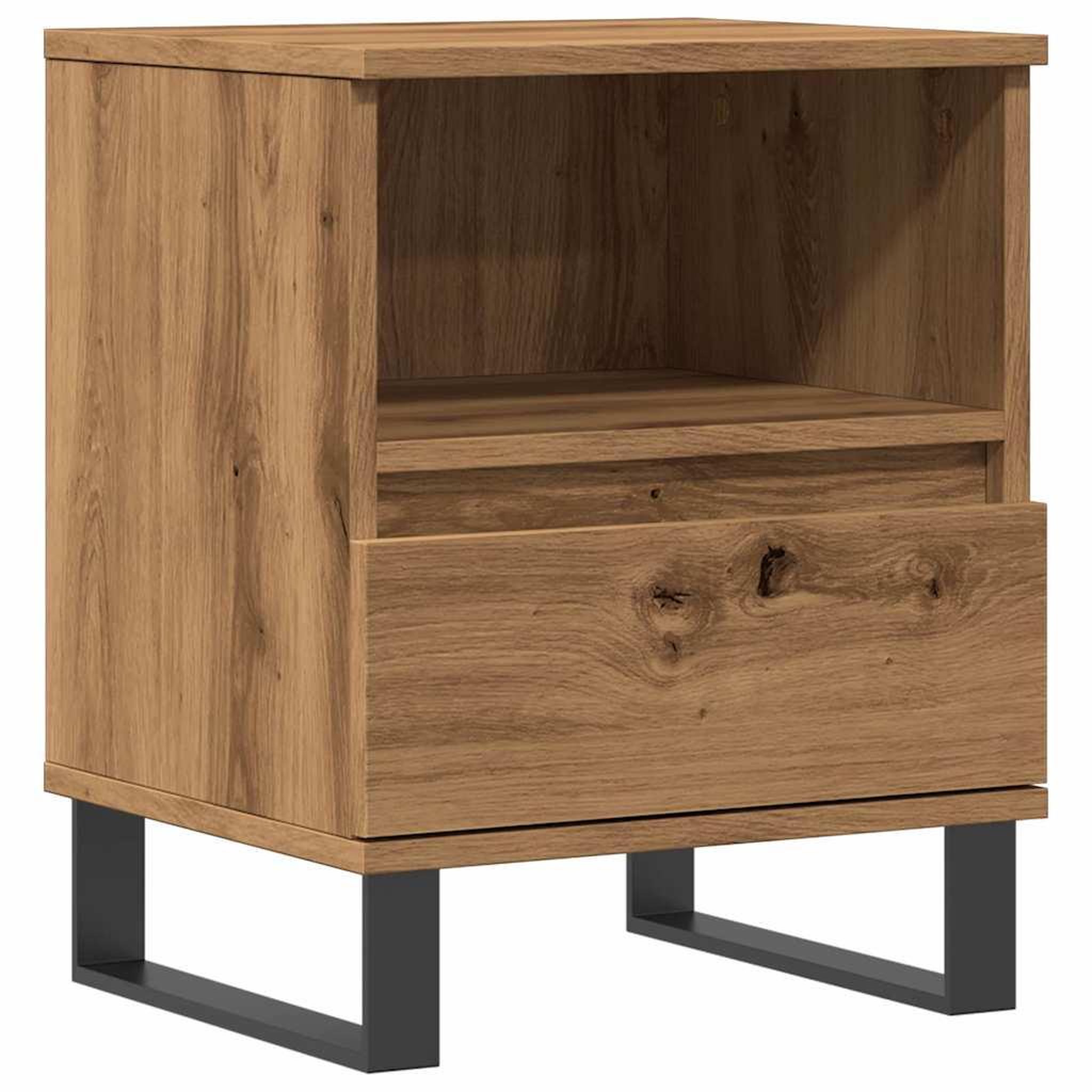 Voir la diapositive 2 : VIDAXL Table de chevet chene artisanal 40x35x50 cm bois d'ingenierie
