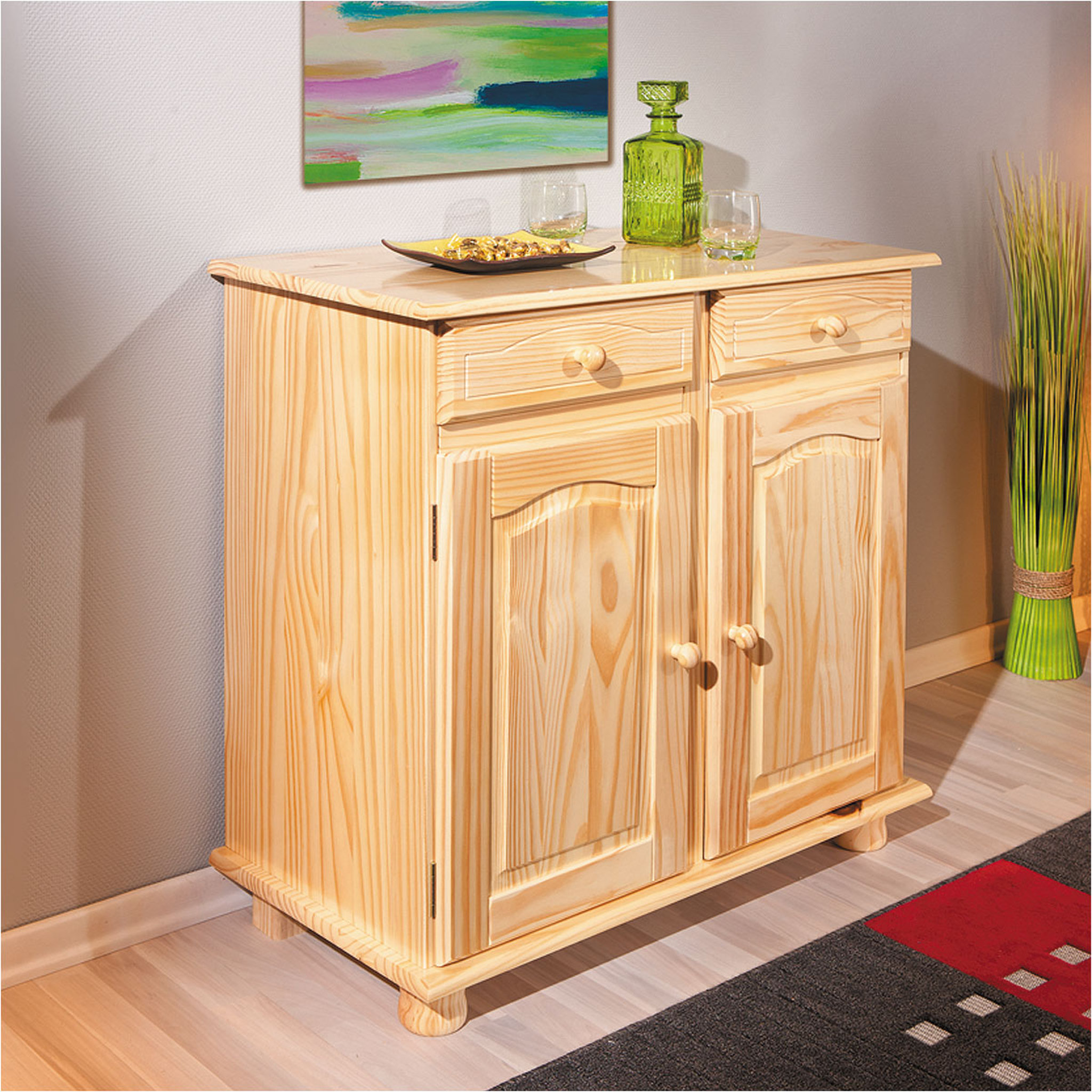 Voir la diapositive 2 : Buffet pin massif - PAMINA