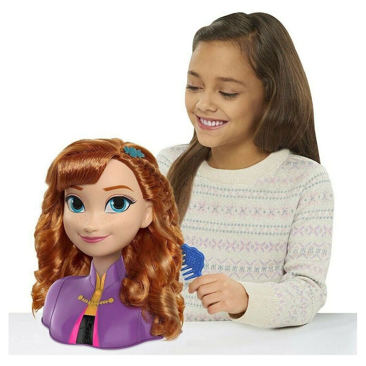 GIOCHI PREZIOSI Reine des Neiges 2 - Tête à Coiffer - Anna