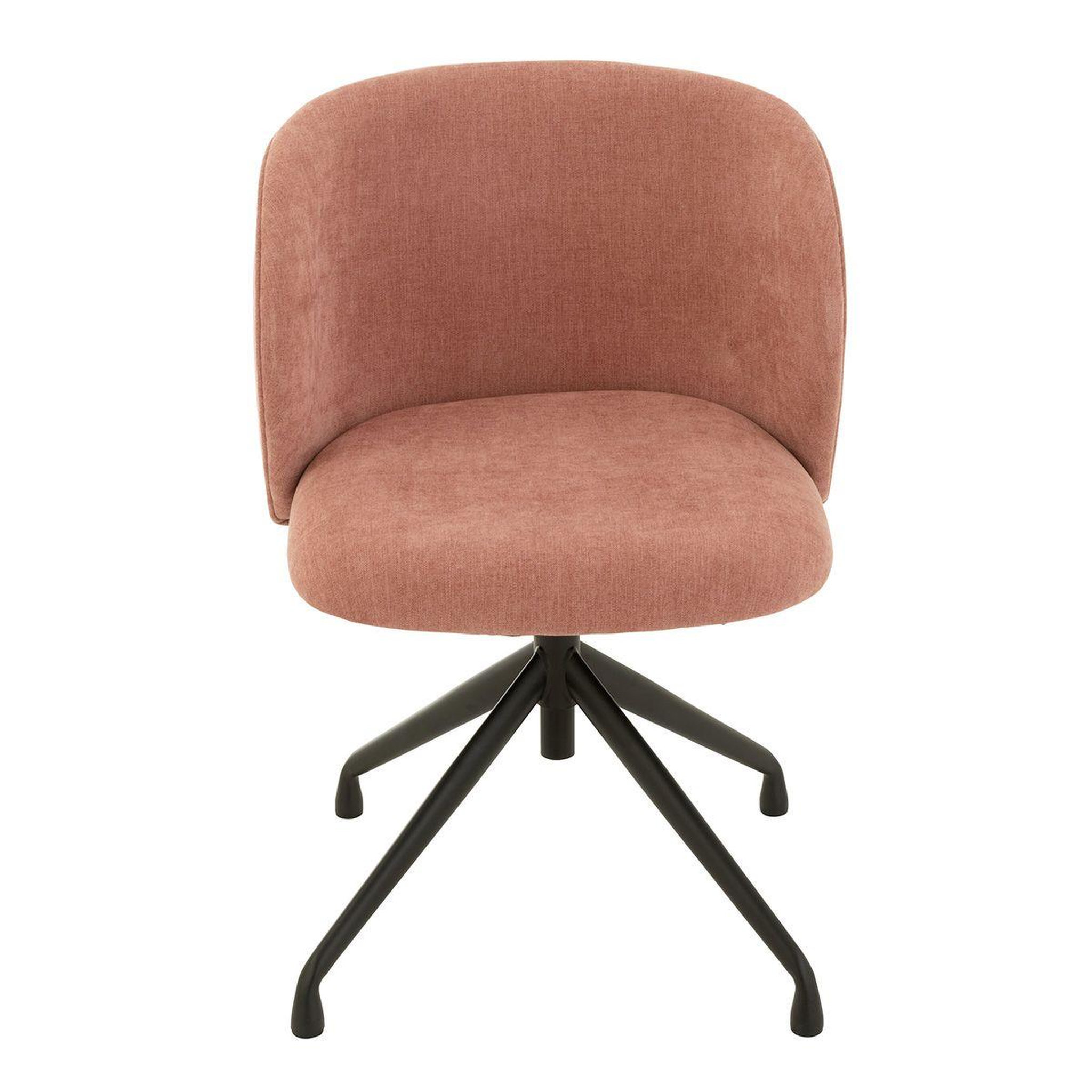 Voir la diapositive 2 : J-LINE Chaise pivotante design  gena  56cm rose clair