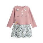 Petit Béguin Robe enfant Céleste. Coloris disponibles : Rose