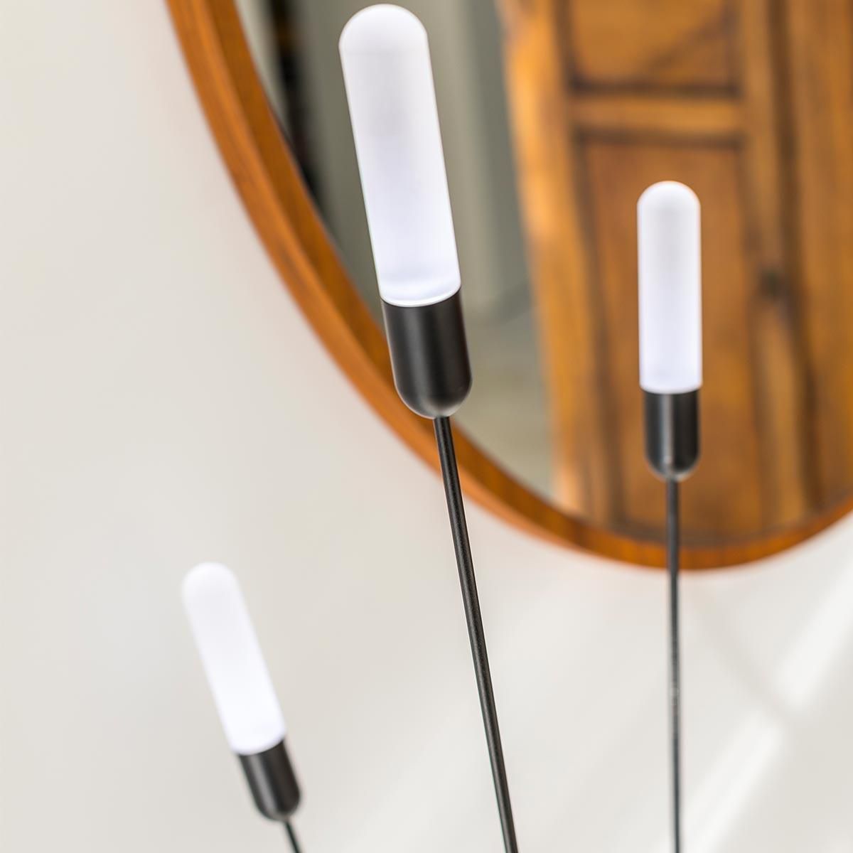 Lumisky Lampadaire ext filaire REEDS Noir Plastique H156CM