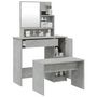 Voir la diapositive 4 : VIDAXL Ensemble de coiffeuse Gris beton 86,5x35x136 cm