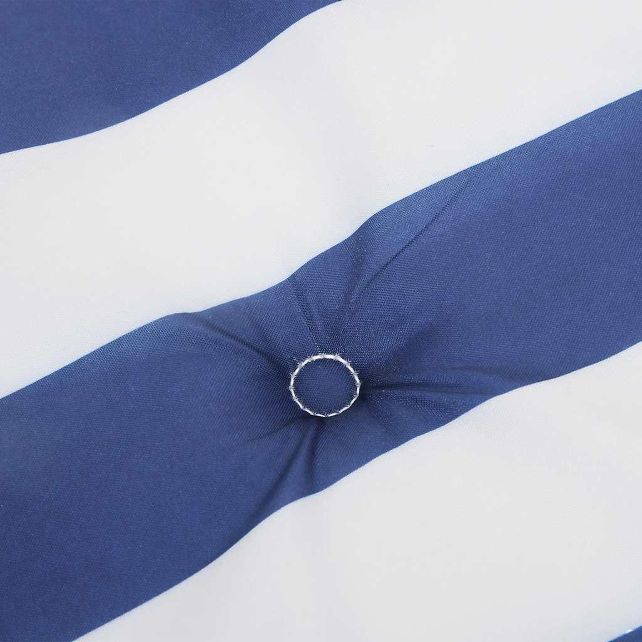 Voir la diapositive 5 : VIDAXL Coussin de banc de jardin rayures bleues et blanches 120x50x3cm