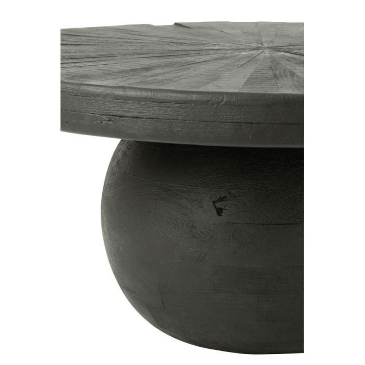 Paris Prix Table Basse Ronde en Bois  Shanil  80cm Noir