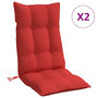 Voir la diapositive 2 : VIDAXL Coussins de chaise a dossier haut lot de 2 rouge tissu oxford