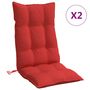 Voir la diapositive 2 : VIDAXL Coussins de chaise a dossier haut lot de 2 rouge tissu oxford