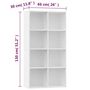 Voir la diapositive 6 : VIDAXL Bibliotheque/Buffet Blanc 66x30x130 cm Bois d'ingenierie