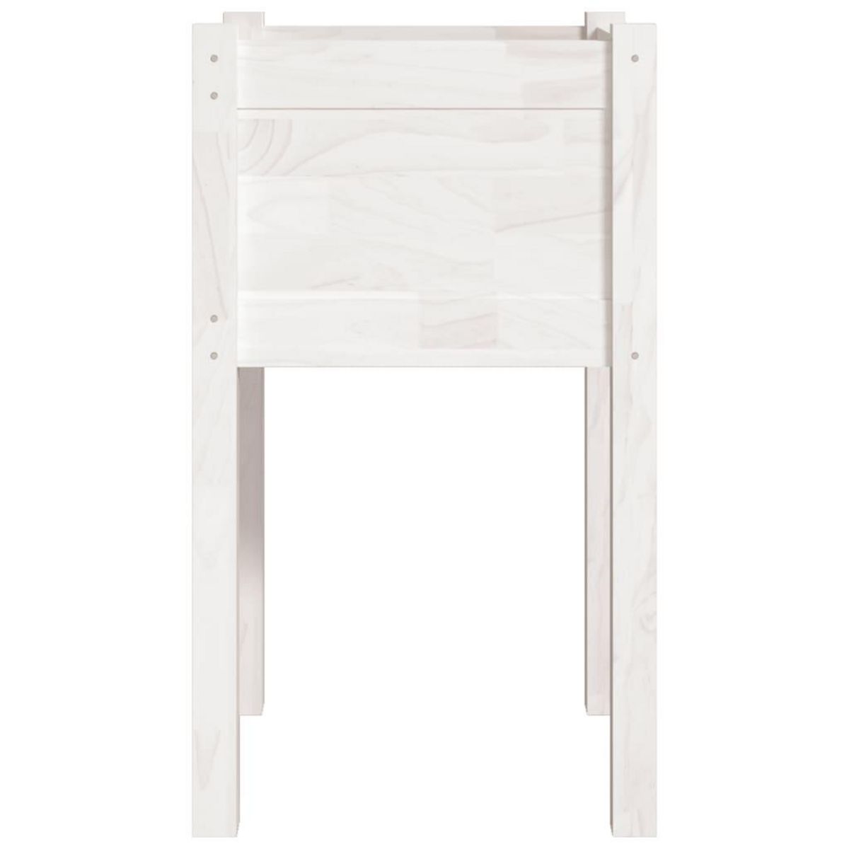 VIDAXL Jardiniere d'exterieur Blanc 40x40x70 cm Bois de pin massif